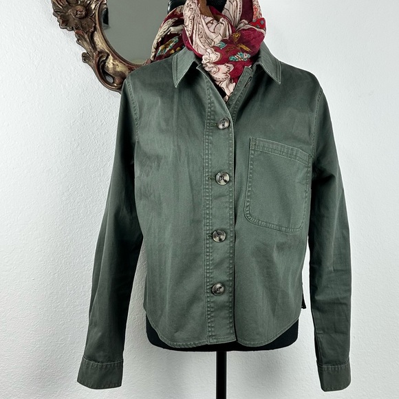 Cabi Cargo Jacket, Olive Green Cargo Button Front Jacket, Size Medium - Picture 3 of 11